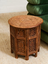 Load image into Gallery viewer, Indonesian Side Table Hand Carved