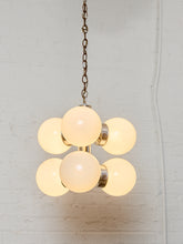 Load image into Gallery viewer, Italian Vintage Chrome Pendant Chandelier