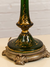 Load image into Gallery viewer, Hollywood Regency Pair of Green Lamps