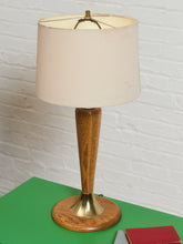 Load image into Gallery viewer, Danish Modern Oak Lamp Hourglass