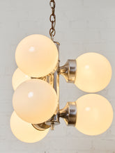 Load image into Gallery viewer, Italian Vintage Chrome Pendant Chandelier