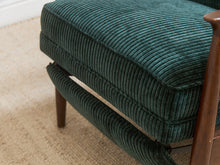 Load image into Gallery viewer, Mid Century Modern Upholstered Milo Baughman Model #74 Walnut Reclining Chair