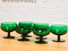 Load image into Gallery viewer, Set of Six Emerald Green Whiskey Sniffers