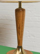 Load image into Gallery viewer, Danish Modern Oak Lamp Hourglass
