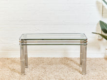 Load image into Gallery viewer, Brass and Chrome Tubular Entry-table