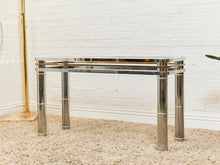 Load image into Gallery viewer, Brass and Chrome Tubular Entry-table