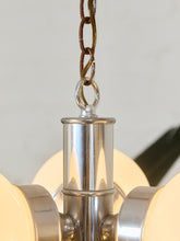 Load image into Gallery viewer, Italian Vintage Chrome Pendant Chandelier