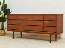 Load image into Gallery viewer, 9 Drawer Louvered Drawer Dresser