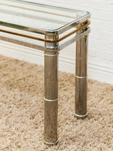 Load image into Gallery viewer, Brass and Chrome Tubular Entry-table
