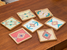 Load image into Gallery viewer, Vintage Southwestern Handmade Wood Framed Coasters
