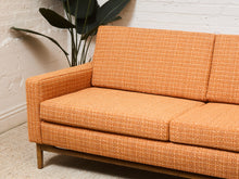Load image into Gallery viewer, Orange Tweed Mid Century Dunbar Sofa