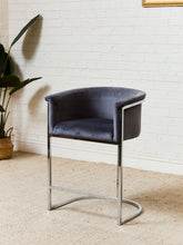 Load image into Gallery viewer, Set of 4 Curved Gray Velvet Counter Stools