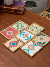 Load image into Gallery viewer, Vintage Southwestern Handmade Wood Framed Coasters