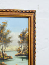 Load image into Gallery viewer, Vintage Framed Landscape Oil Painting with Gilt Frame