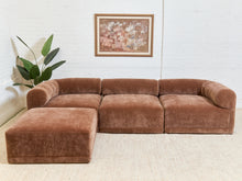Load image into Gallery viewer, Emma Sofa with Ottoman in Amici Tobacco
