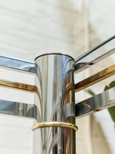 Load image into Gallery viewer, Brass and Chrome Tubular Entry-table