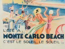 Load image into Gallery viewer, Monte Carlo Beach Wall Art Framed