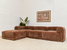 Load image into Gallery viewer, Emma Sofa with Ottoman in Amici Tobacco