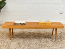 Load image into Gallery viewer, Vintage Mid Century Slat Coffee Table