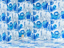 Load image into Gallery viewer, 1970’s Italian 2 Piece Post Modern Blue and Gold Hutch with Plinth Base