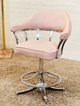 Load image into Gallery viewer, 1970’s Chrome Swivel Counter Stool