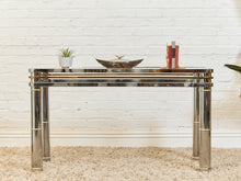 Load image into Gallery viewer, Brass and Chrome Tubular Entry-table