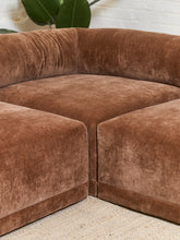 Load image into Gallery viewer, Emma Sofa with Ottoman in Amici Tobacco