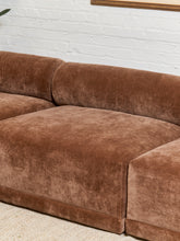 Load image into Gallery viewer, Emma Sofa with Ottoman in Amici Tobacco