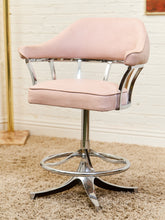 Load image into Gallery viewer, 1970’s Chrome Swivel Counter Stool
