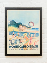Load image into Gallery viewer, Monte Carlo Beach Wall Art Framed