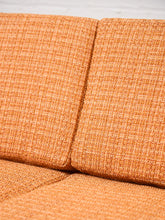 Load image into Gallery viewer, Orange Tweed Mid Century Dunbar Sofa