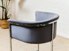 Load image into Gallery viewer, Set of 4 Curved Gray Velvet Counter Stools