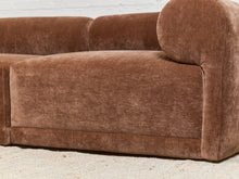 Load image into Gallery viewer, Emma Sofa with Ottoman in Amici Tobacco