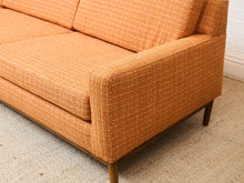 Load image into Gallery viewer, Orange Tweed Mid Century Dunbar Sofa