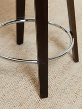 Load image into Gallery viewer, Curved Barstool in Caramel Brown Fabric