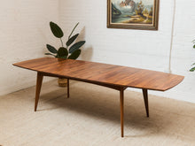 Load image into Gallery viewer, Room and Board Solid Walnut Dining Table with Leaves