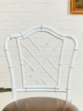 Load image into Gallery viewer, Pair of Chippendale Vintage Bamboo Counter Stools