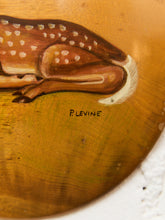 Load image into Gallery viewer, Hand painted Deer Round Art by P. Levine Signed