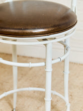 Load image into Gallery viewer, Pair of Chippendale Vintage Bamboo Counter Stools