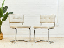 Load image into Gallery viewer, Leather Chrome Dining Chair