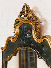 Load image into Gallery viewer, Vintage Friedman Brothers Rare Blue Hand Painted Chinoiserie Mirror