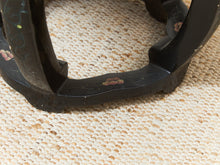 Load image into Gallery viewer, Vintage Black Lacquered Chinese Drum Table or Stool with Floral and Bird Motif
