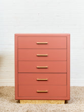 Load image into Gallery viewer, Corral Post Modern 5 drawer Highboy on a Plinth Base
