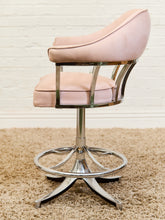 Load image into Gallery viewer, 1970’s Chrome Swivel Counter Stool