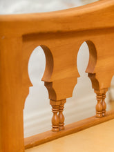 Load image into Gallery viewer, Beautiful Moroccan Unstained Hand Carved Wooden Sofa with Moucharabieh Paneling