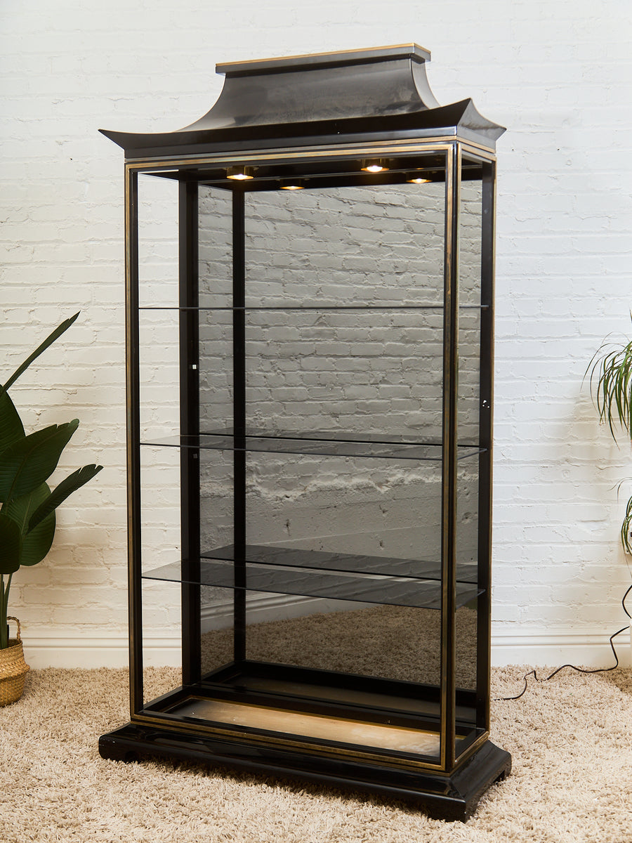 DREXEL HERITAGE Et Cetera Asian Chinoiserie Black Lacquer China