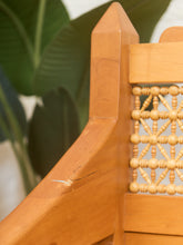 Load image into Gallery viewer, Beautiful Moroccan Unstained Hand Carved Wooden Sofa with Moucharabieh Paneling