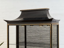 Load image into Gallery viewer, DREXEL HERITAGE Et Cetera Asian Chinoiserie Black Lacquer China Display Cabinet