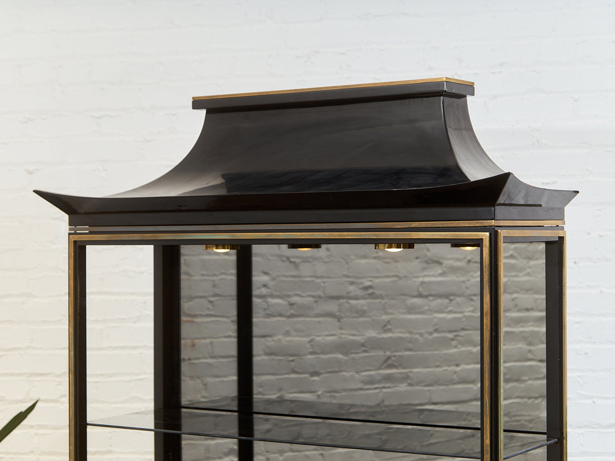 DREXEL HERITAGE Et Cetera Asian Chinoiserie Black Lacquer China 
