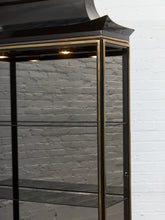 Load image into Gallery viewer, DREXEL HERITAGE Et Cetera Asian Chinoiserie Black Lacquer China Display Cabinet